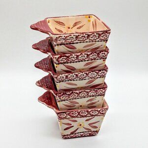 Temptations Old World Red EZ Hold Square Ramekins
